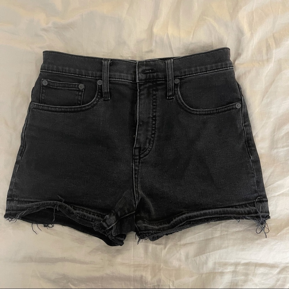 Madewell High-Rise Denim Shorts in Lunar Wash